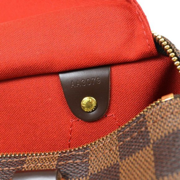 AUTHENTIC LOUIS VUITTON SPEEDY 25 HAND BAG PURSE DAMIER EBENE AA3079 - Picture 10 of 11